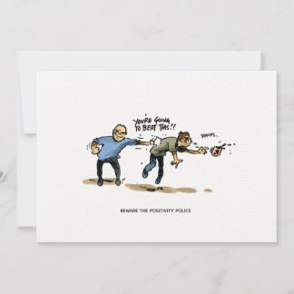 Positivity Police Funny Cancer Cartoon Card