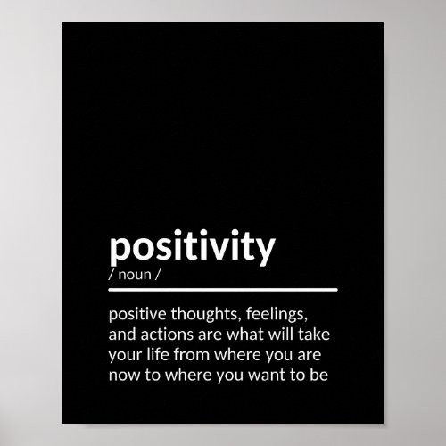 Positivity Quote Poster