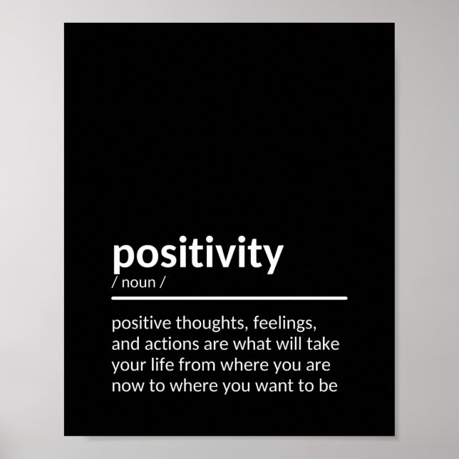 Positivity Quote Poster (Front)
