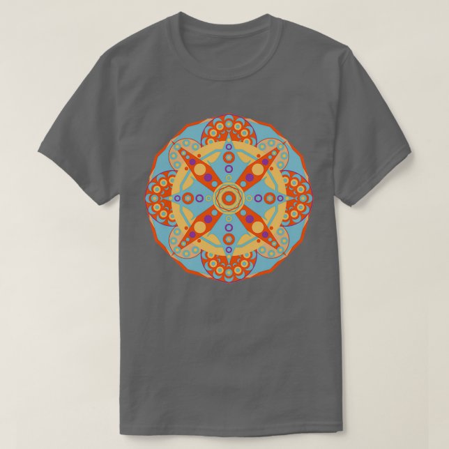 Positivity Sacred Geometry Mandala T-Shirt (Design Front)