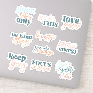 Positivity Self Love 10pc Waterproof Sticker Set