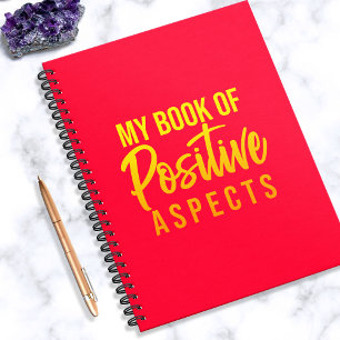 Positivity Trendy Red Law of Attraction Typography Notebook