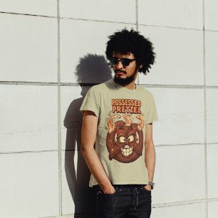 Possessed Pretzel Funny Halloween Pretzel Pun Tri-Blend Shirt