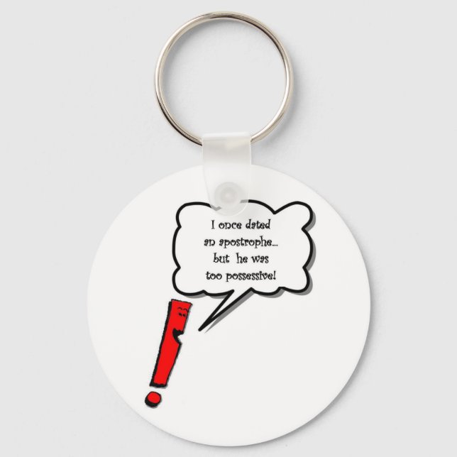 Possessive apostrophe keychain (Front)