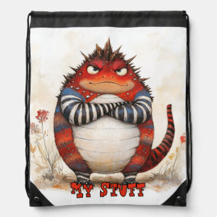 Possessive Monster My Stuff Drawstring Backpack