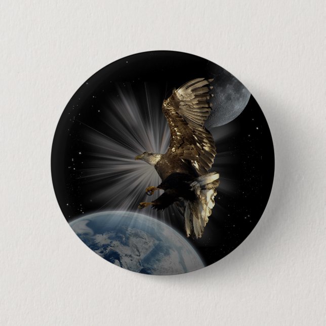 "POSSIBILITIES" Bald Eagle Motivational Gifts Button (Front)