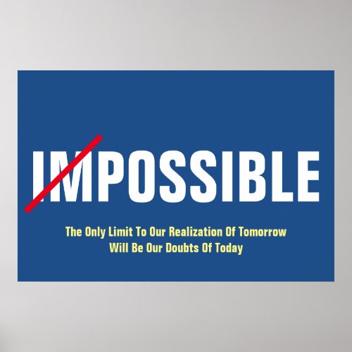 Possibilities Inspirational Positive Thinking Poster