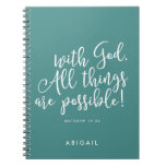 Possible With God Personalized Prayer Journal at Zazzle