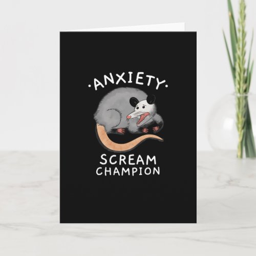 POSSUM ANXIETY SCREAM CHAMPION CARD