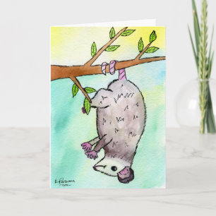 Possum Danglin Card