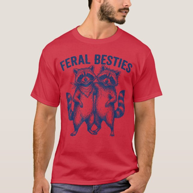 Possum Feral Besties Matching Friendwinning Funny  T-Shirt (Front)