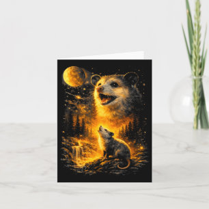 Possum howling to the moon vintage meme 90s funny card