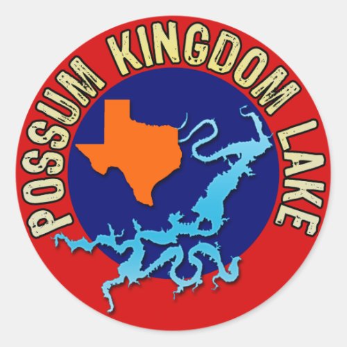 Possum Kingdom Lake Texas Classic Round Sticker