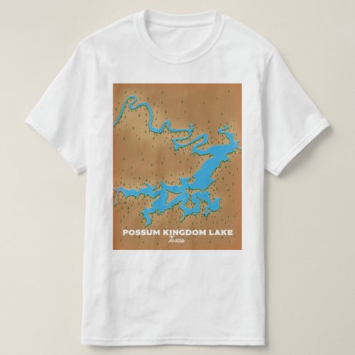 Possum Kingdom Texas map T_Shirt