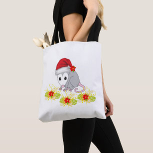 Possum Merry Christmas Women's Tote Bags