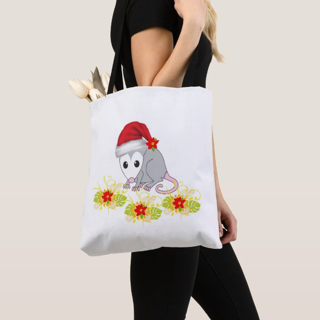 Possum Merry Christmas Women's Tote Bags (Close Up)