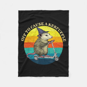 Possum off to cause a kerfuffle sarcastic wild fleece blanket