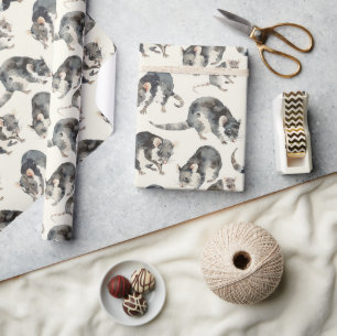 Possum Opossum Wrapping Paper