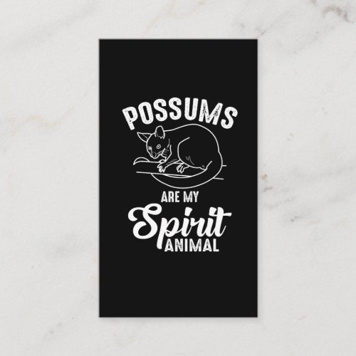 Possum Spirit Animal _ Opossum Animal Fan Business Card