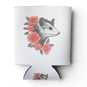 Possum With Flowers Can Cooler