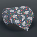 Possums and Poppy Flower Neck Tie<br><div class="desc">Celebrate your love of possums with this adorable possum mousepad. It features hand drawn opossums and red poppy flowers.</div>