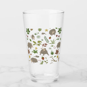 Possums in a Berry Field Glass