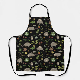 Possums in a Berry Field in Black Apron