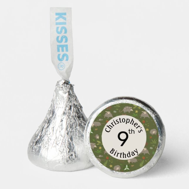 Possums in a Berry Field in Green Hershey®'s Kisses® (Front)