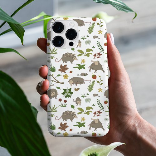 Possums in a Berry Field in White iPhone 13 Pro Max Case