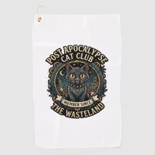 Post Apocalypse Cat Cat Dad Gift Idea - Post Apoca Golf Towel
