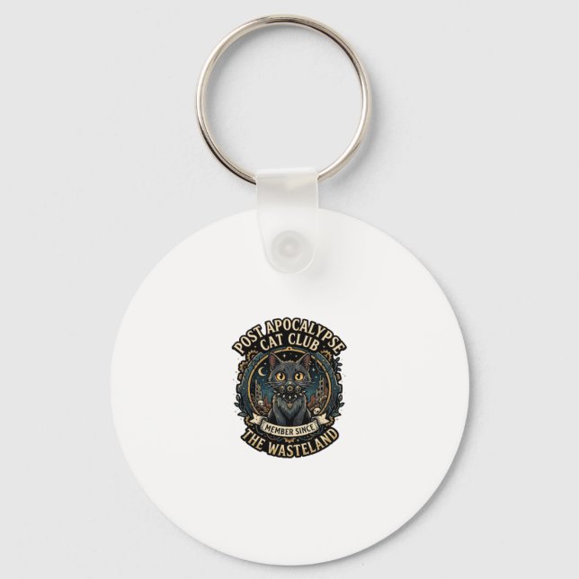 Post Apocalypse Cat Cat Dad Gift Idea - Post Apoca Keychain (Front)