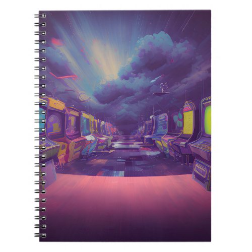 Post Apocalypse Neon Retro Arcade Notebook