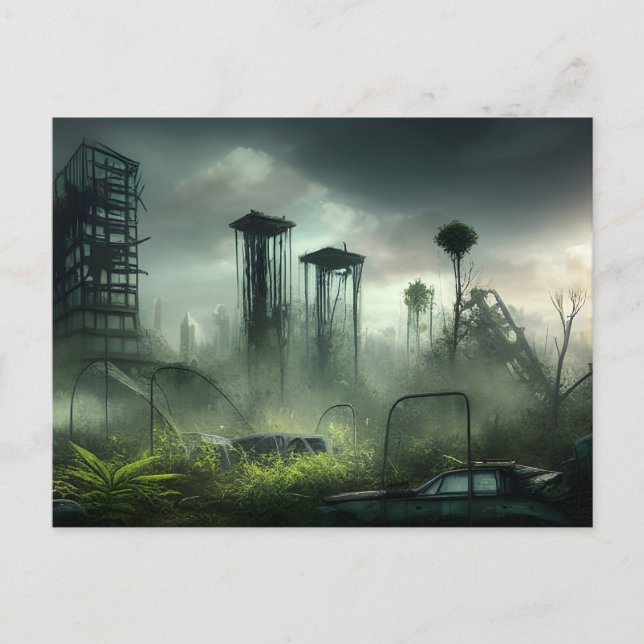 Post apocalyptic City Postcard (Front)