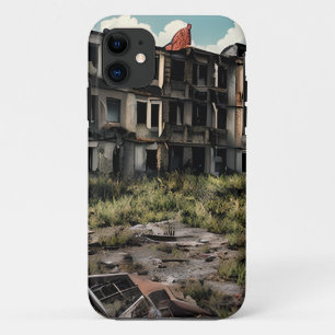 Post Apocalyptic Destruction Abandoned Buildings iPhone 11 Case