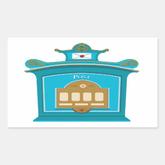 post box rectangular sticker