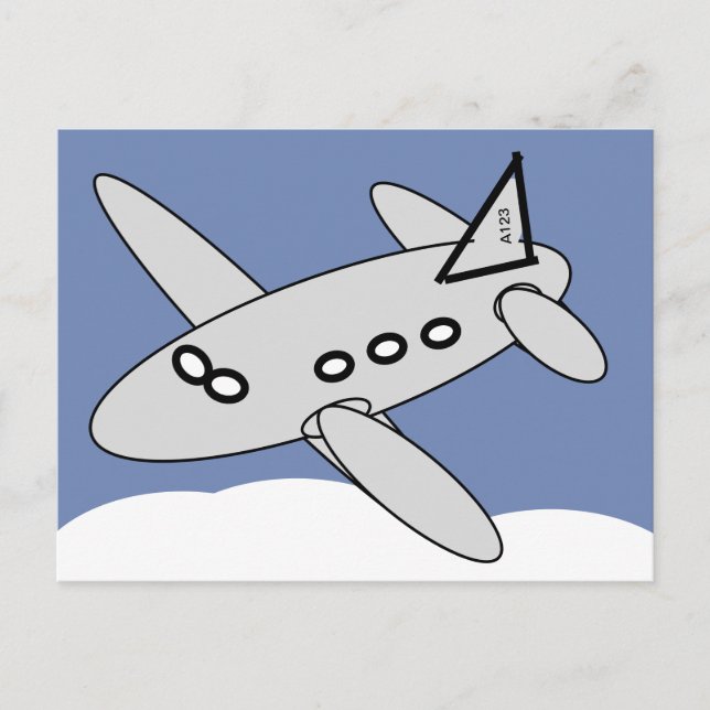 Post Card - Airplane Flying over Clouds (Front)