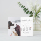 Post Card | Calendar Save the Date (Standing Front)