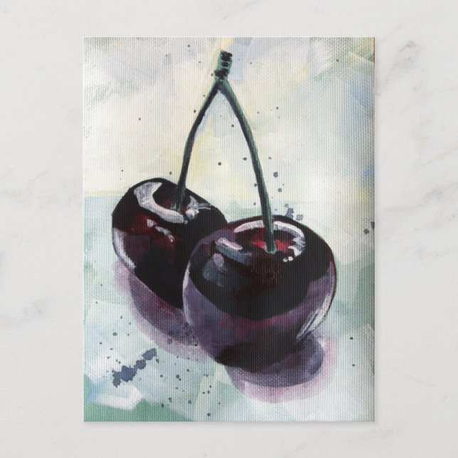 Post Card - Dark Cherries (Front)