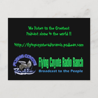 Post card / Flying coyote radio ranch