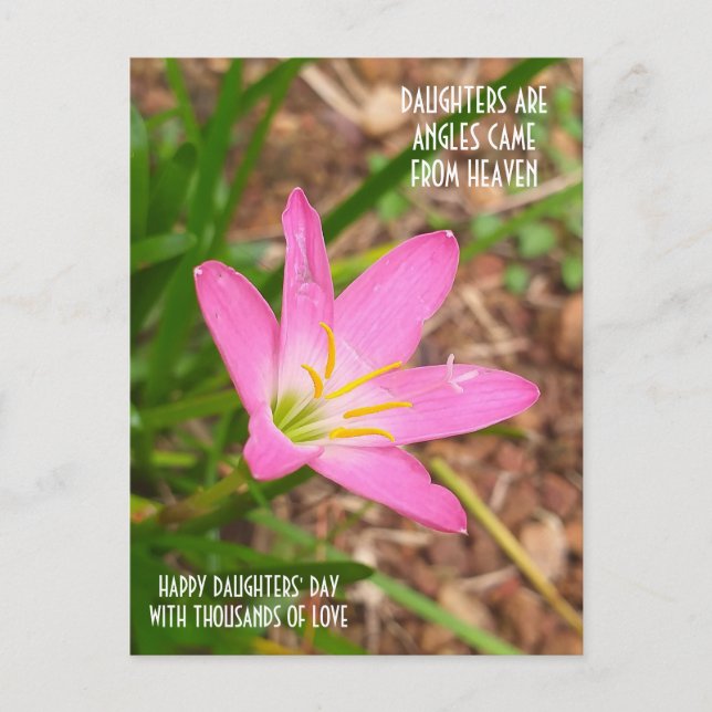 POST CARD FOR DAUGHTERS DAY (Front)