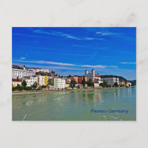 post card Passau, bavaria, germany,