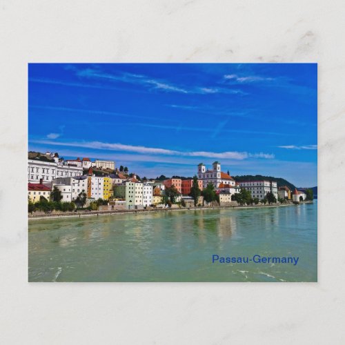 post card Passau bavaria germany