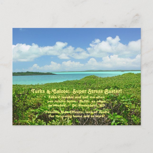 POST CARD/TURKS & CAICOS/SUPER STRESS BUSTER! POSTCARD (Front)