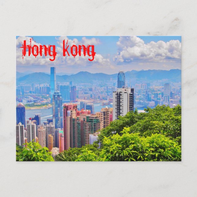 Post Card - Victoria's Peak in Hong Kong (Front)