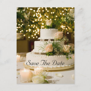 Post Card-- Wedding Cake Announcement Postcard