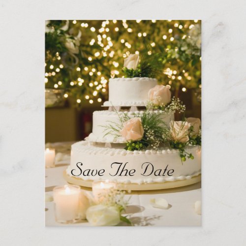 Post Card__ Wedding Cake Announcement Postcard