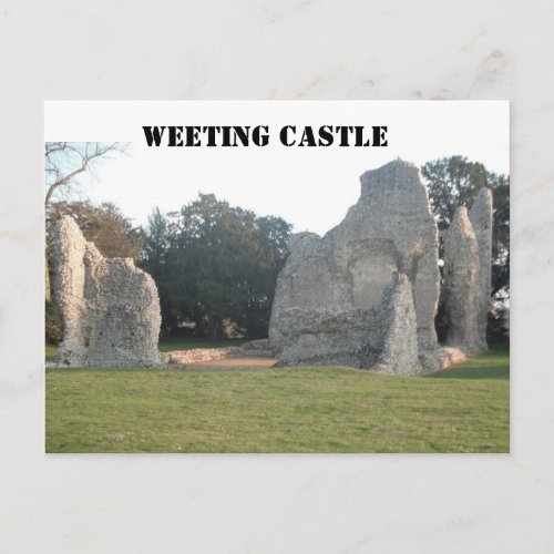 Post Card Weeting Castle Weeting Norfolk England