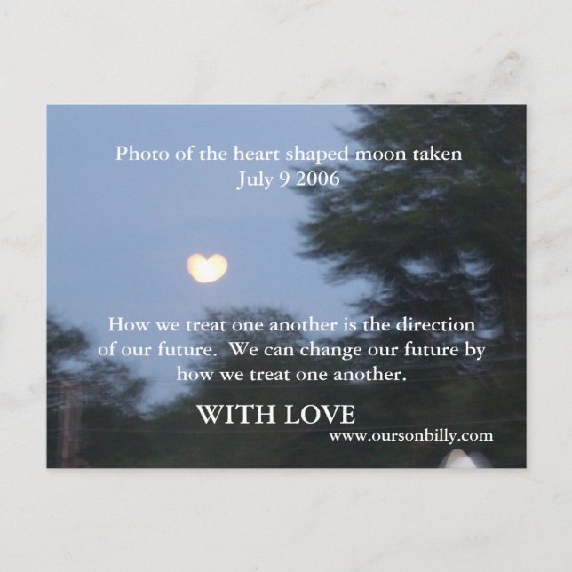 post card with heart shaped moon (Front)