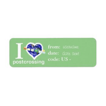 Post-crossing Fun Name Label by Ink_Ribbon at Zazzle