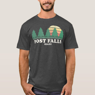 Post Falls ID Vintage Throwback Retro 70s Design T-Shirt